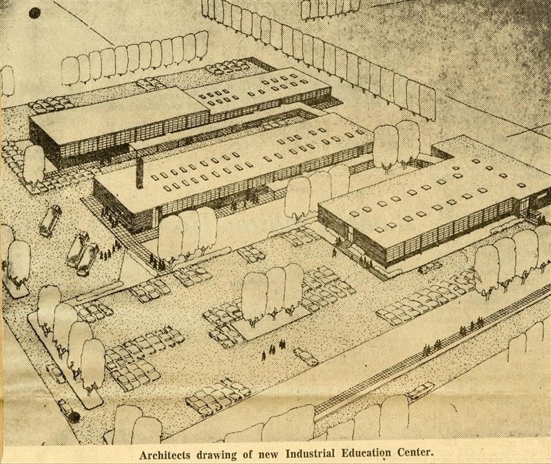 Architect Drawing of new Industrial Education Cent
